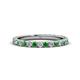 1 - Lara 2.70 mm Green Garnet and Lab Grown Diamond Eternity Band 