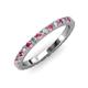 3 - Lara 2.70 mm Pink Tourmaline and Lab Grown Diamond Eternity Band 