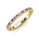 3 - Lara 2.70 mm Pink Tourmaline and Lab Grown Diamond Eternity Band 