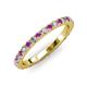 3 - Lara 2.70 mm Amethyst and Lab Grown Diamond Eternity Band 