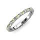3 - Lara 2.70 mm Peridot and Lab Grown Diamond Eternity Band 