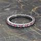 2 - Lara 2.70 mm Rhodolite Garnet and Lab Grown Diamond Eternity Band 