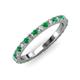 3 - Lara 2.70 mm Emerald and Lab Grown Diamond Eternity Band 