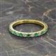 2 - Lara 2.70 mm Emerald and Lab Grown Diamond Eternity Band 