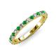 3 - Lara 2.70 mm Emerald and Lab Grown Diamond Eternity Band 