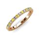 3 - Lara 2.70 mm Yellow Diamond and Lab Grown Diamond Eternity Band 