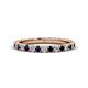 1 - Lara 2.70 mm Blue Sapphire and Lab Grown Diamond Eternity Band 