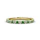 1 - Lara 2.70 mm Green Garnet and Lab Grown Diamond Eternity Band 
