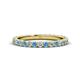 1 - Lara 2.70 mm Blue Topaz and Lab Grown Diamond Eternity Band 