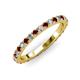 3 - Lara 2.70 mm Red Garnet and Lab Grown Diamond Eternity Band 