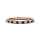1 - Lara 2.70 mm Blue Diamond and Lab Grown Diamond Eternity Band 