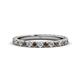 1 - Lara 2.70 mm Smoky Quartz and Lab Grown Diamond Eternity Band 