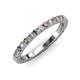 3 - Lara 2.70 mm Smoky Quartz and Lab Grown Diamond Eternity Band 