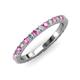 3 - Lara 2.70 mm Pink Sapphire and Lab Grown Diamond Eternity Band 