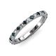 3 - Lara 2.70 mm Blue Diamond and Lab Grown Diamond Eternity Band 