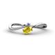 1 - Lucie Bold Oval Cut Yellow Sapphire and Round Tanzanite 2 Stone Promise Ring 