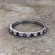 2 - Lara 2.40 mm Blue Sapphire and Diamond Eternity Band 