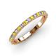 3 - Lara 2.40 mm Yellow Sapphire and Diamond Eternity Band 