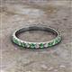 2 - Lara 2.40 mm Green Garnet and Diamond Eternity Band 