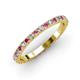 3 - Lara 2.40 mm Pink Tourmaline and Diamond Eternity Band 