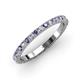 3 - Lara 2.40 mm Iolite and Diamond Eternity Band 