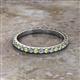 2 - Lara 2.40 mm Peridot and Diamond Eternity Band 