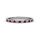 1 - Lara 2.40 mm Red Garnet and Diamond Eternity Band 