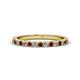 1 - Lara 2.40 mm Red Garnet and Diamond Eternity Band 