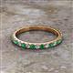 2 - Lara 2.40 mm Emerald and Diamond Eternity Band 