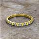 2 - Lara 2.40 mm Yellow and White Diamond Eternity Band 