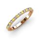 3 - Lara 2.40 mm Yellow and White Diamond Eternity Band 