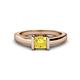 1 - Izna Princess Cut Lab Created Yellow Sapphire Solitaire Engagement Ring 