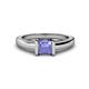 1 - Izna Princess Cut Tanzanite Solitaire Engagement Ring 