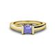 1 - Izna Princess Cut Tanzanite Solitaire Engagement Ring 
