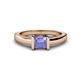 1 - Izna Princess Cut Tanzanite Solitaire Engagement Ring 