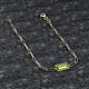 2 - Aniya 10x5 mm Baguette Cut Peridot Solitaire Paperclip Chain Bracelet 