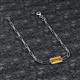 2 - Aniya 10x5 mm Baguette Cut Citrine Solitaire Paperclip Chain Bracelet 