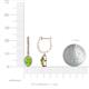 3 - Ilona Oval Cut Peridot and Diamond Halo Dangling Earrings 