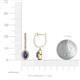 3 - Ilona Oval Cut Iolite and Diamond Halo Dangling Earrings 