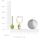 3 - Ilona Oval Cut Peridot and Diamond Halo Dangling Earrings 