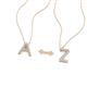 1 - A 2 Z (Block Letter) Round Diamond Accented Initial Pendant Necklace 