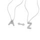 1 - A 2 Z (Block Letter) Round Lab Grown Diamond Accented Initial Pendant Necklace 