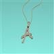3 - A 2 Z (Script Letter) Round Diamond Accented Initial Pendant Necklace 