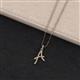 2 - A 2 Z (Script Letter) Round Lab Grown Diamond Accented Initial Pendant Necklace 