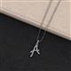 2 - A 2 Z (Script Letter) Round Diamond Accented Initial Pendant Necklace 
