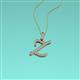 4 - A 2 Z (Script Letter) Round Lab Grown Diamond Accented Initial Pendant Necklace 