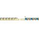 2 - Cliona 3.00 mm Blue Topaz and Diamond Eternity Tennis Bracelet 