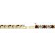 2 - Cliona 3.00 mm Red Garnet and Diamond Eternity Tennis Bracelet 