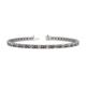 1 - Cliona 3.00 mm Smoky Quartz and Diamond Eternity Tennis Bracelet 