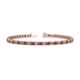 1 - Cliona 3.00 mm Ruby and Lab Grown Diamond Eternity Tennis Bracelet 